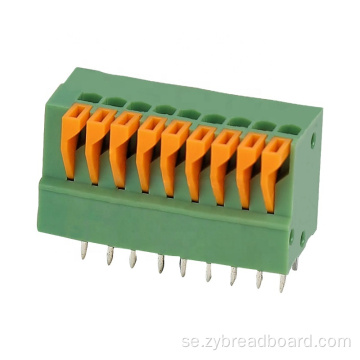 Vår 2,54 mm tonhöjd PCB Spring Terminal Block Connector